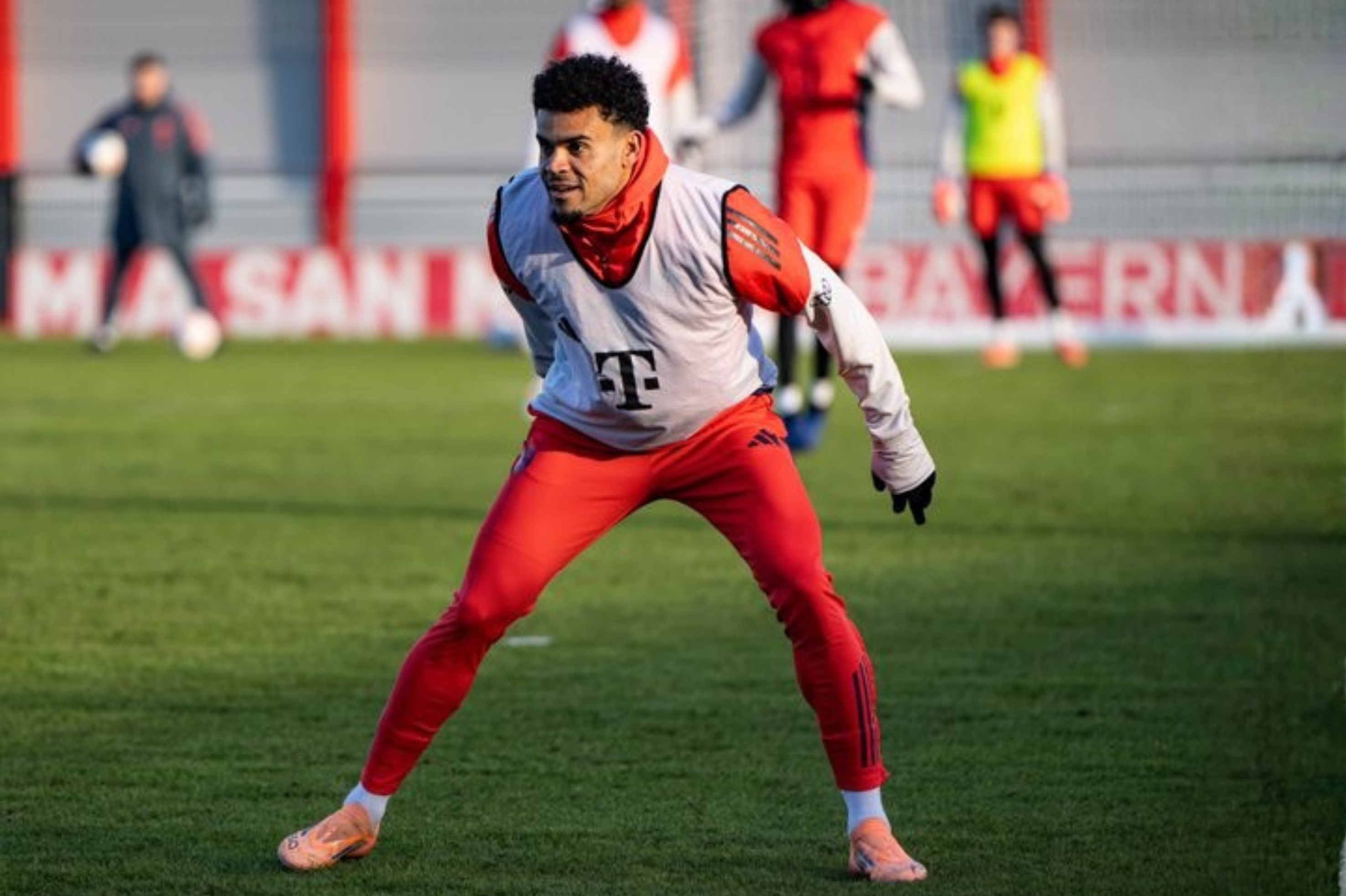 Luis Díaz, en el primer entrenamiento de Bayern Múnich del 2026.
