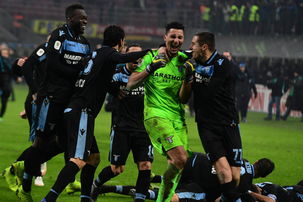 Lazio venció a Inter y evitó el derbi de Milán