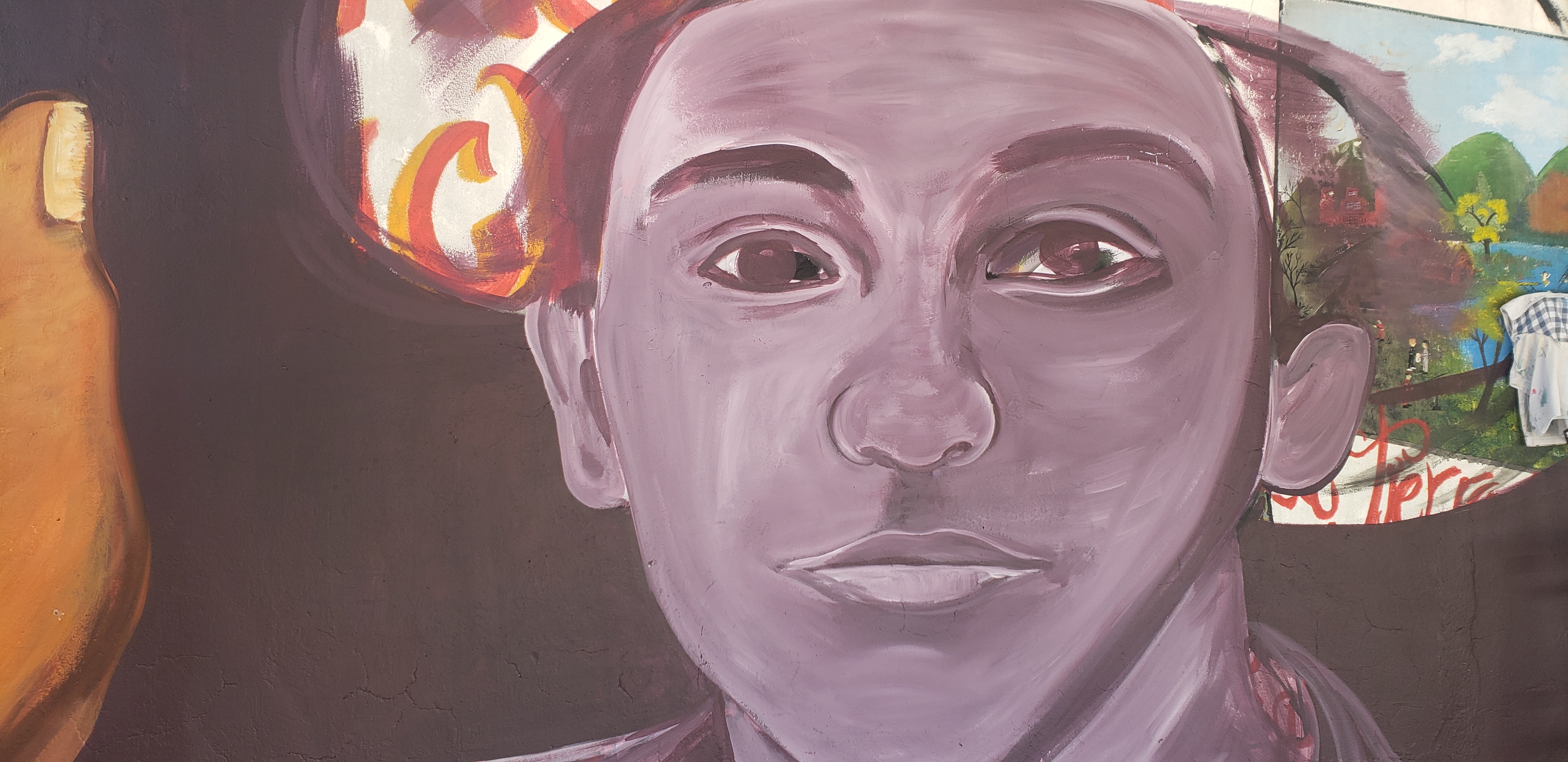 Mural en memoria de Joel Sierra en la plaza de mercado de Saravena, Arauca.