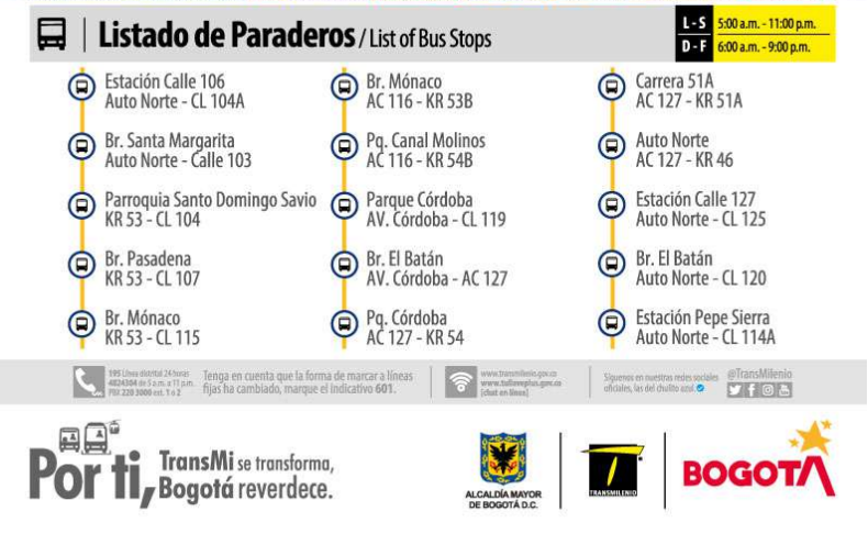El zonal C158 conectará con las estaciones calle 106, Pepe Sierra y Estación Calle 127.