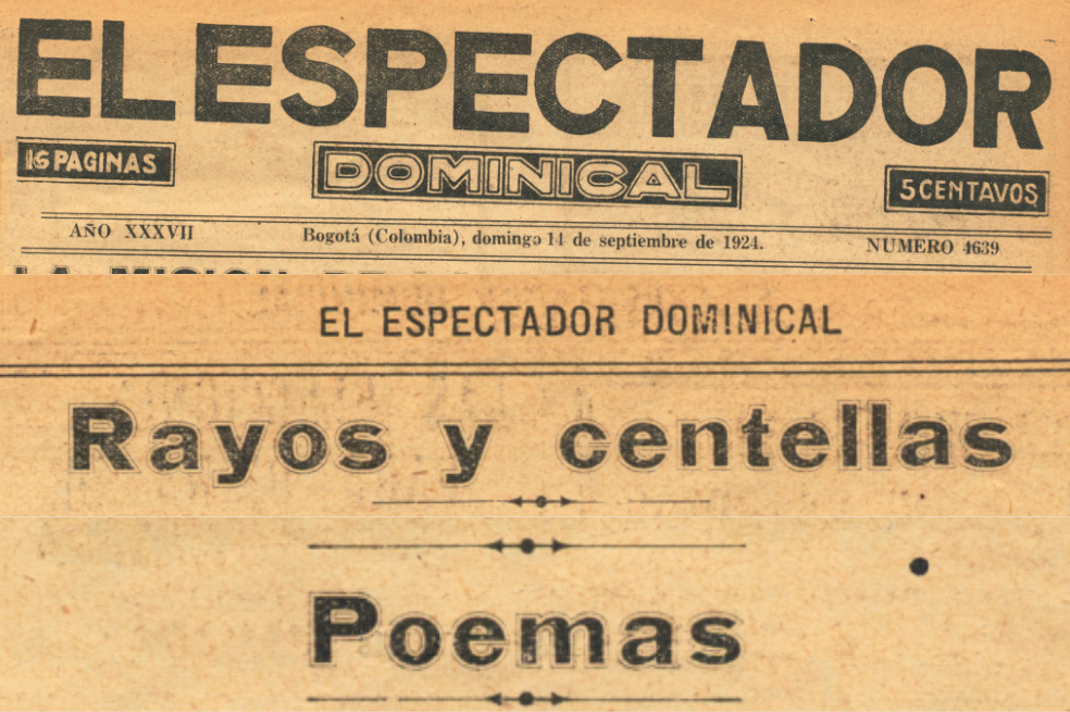 Poemas de la edición dominical de El Espectador de 1924.