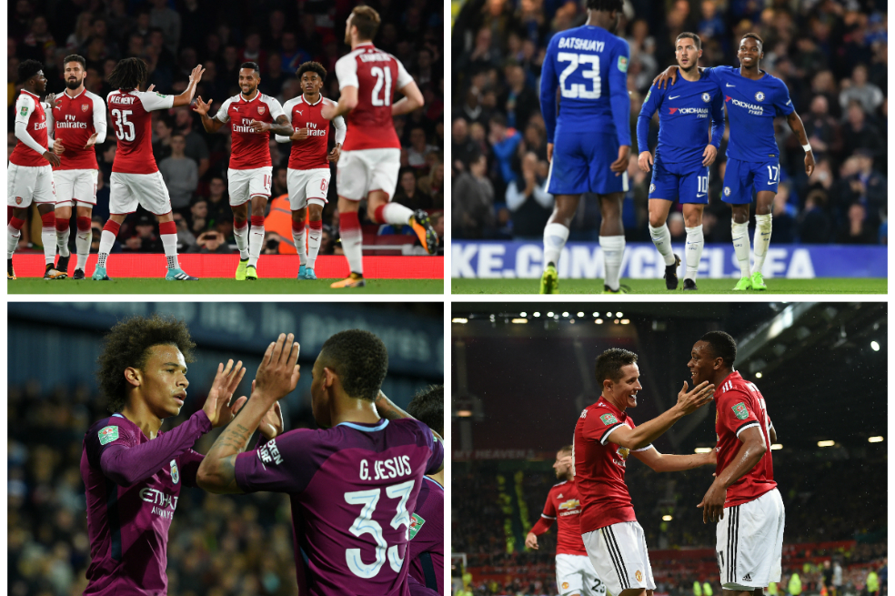 Los grandes del fútbol inglés no fallaron en la Copa de la Liga