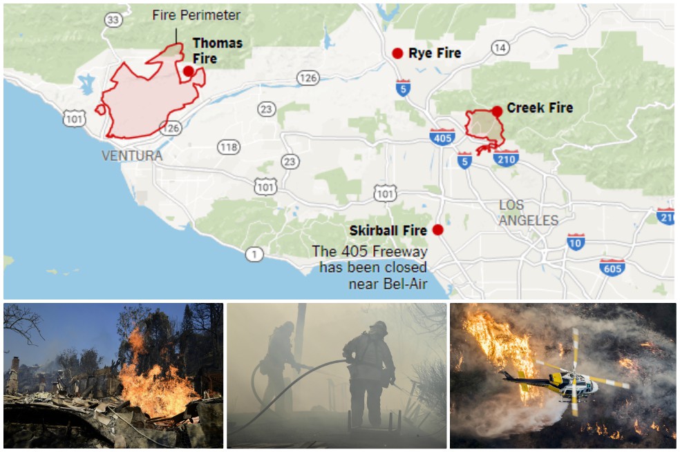 Las impactantes imágenes que dejan los incendios en California