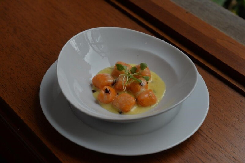 Receta para preparar gnocchi de chontaduro con crema de queso Paipa