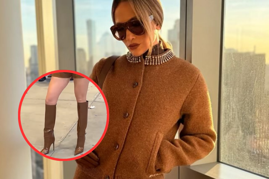Aprendamos a combinar unas botas marrones al estilo de Jennifer López