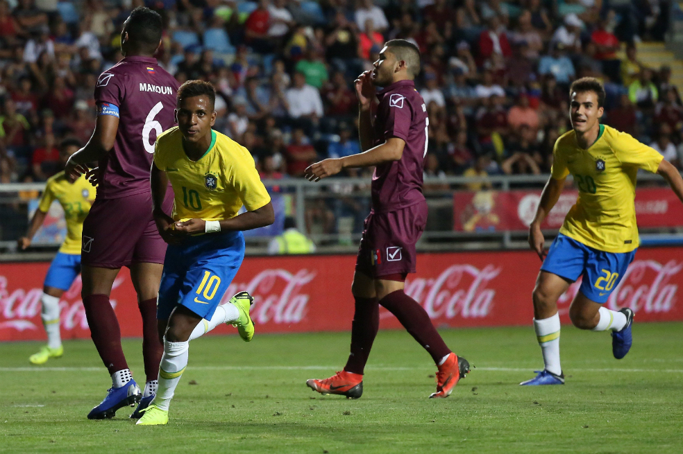 Con doblete de su estrella Rodrygo, Brasil vence a Venezuela en el Sudamericano Sub 20