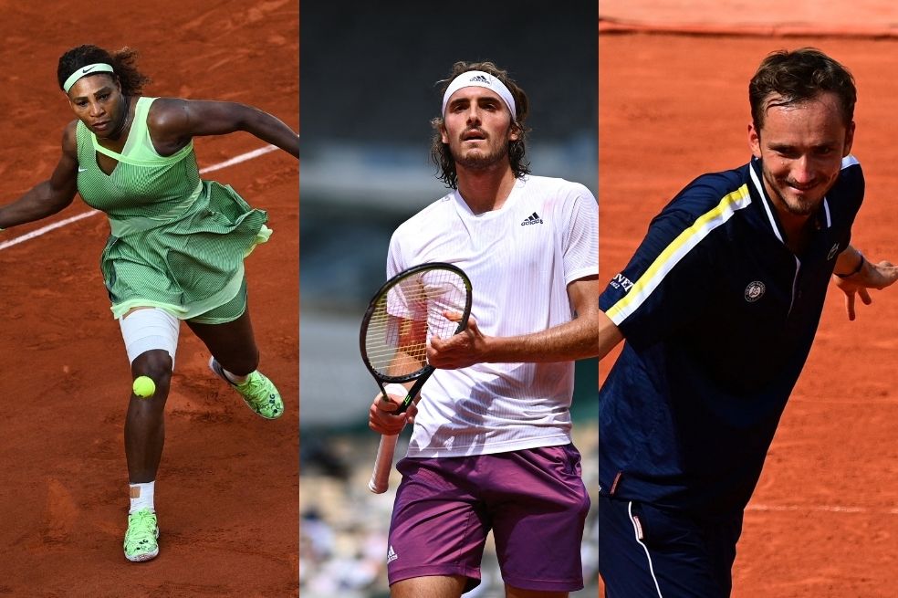 Serena Williams afuera de Roland Garros y Tsitsipás se medirá con Medvedev en cuartos
