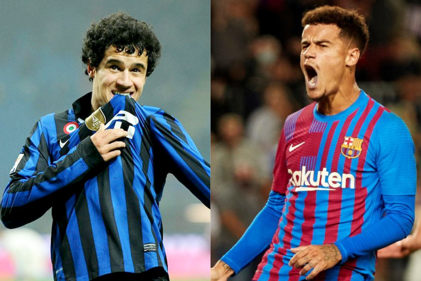 El brasileño jugó en el Inter del 2010 al 2013 antes de ser vendido a Liverpool. En 2018, Coutinho fue comprado por el Barcelona por 120 millones de euros. Su paso por el club español terminó este 2022.