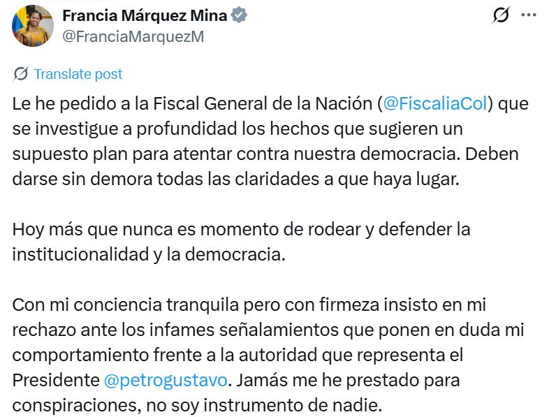 Trino Francia Márquez.