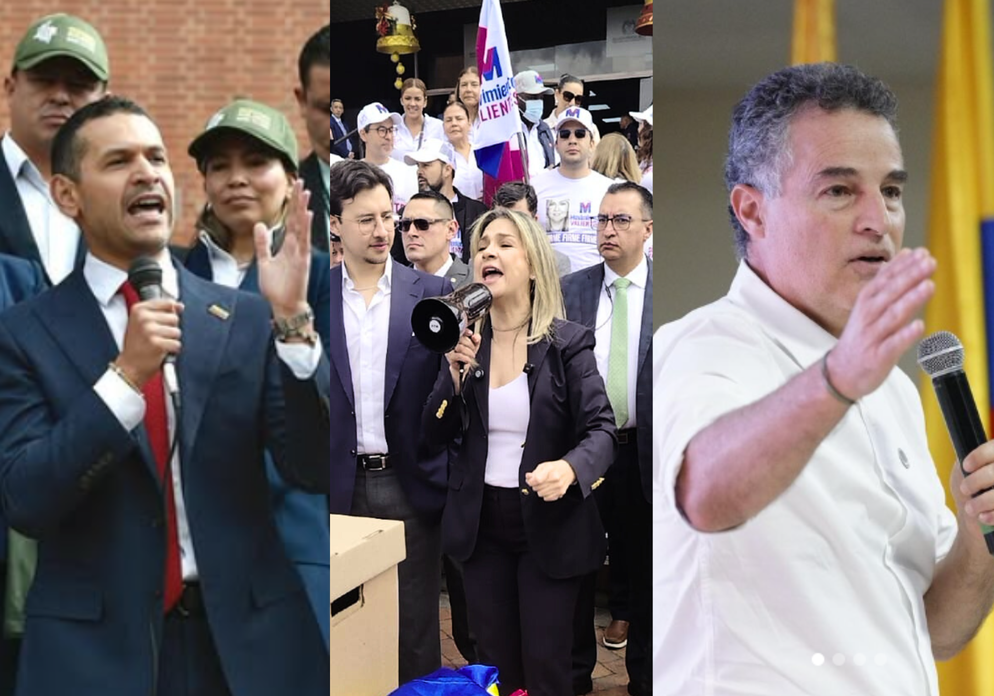 Vicky Dávila, Daniel Palacios y Aníbal Gaviria presentaron sus firmas ante la Registraduría