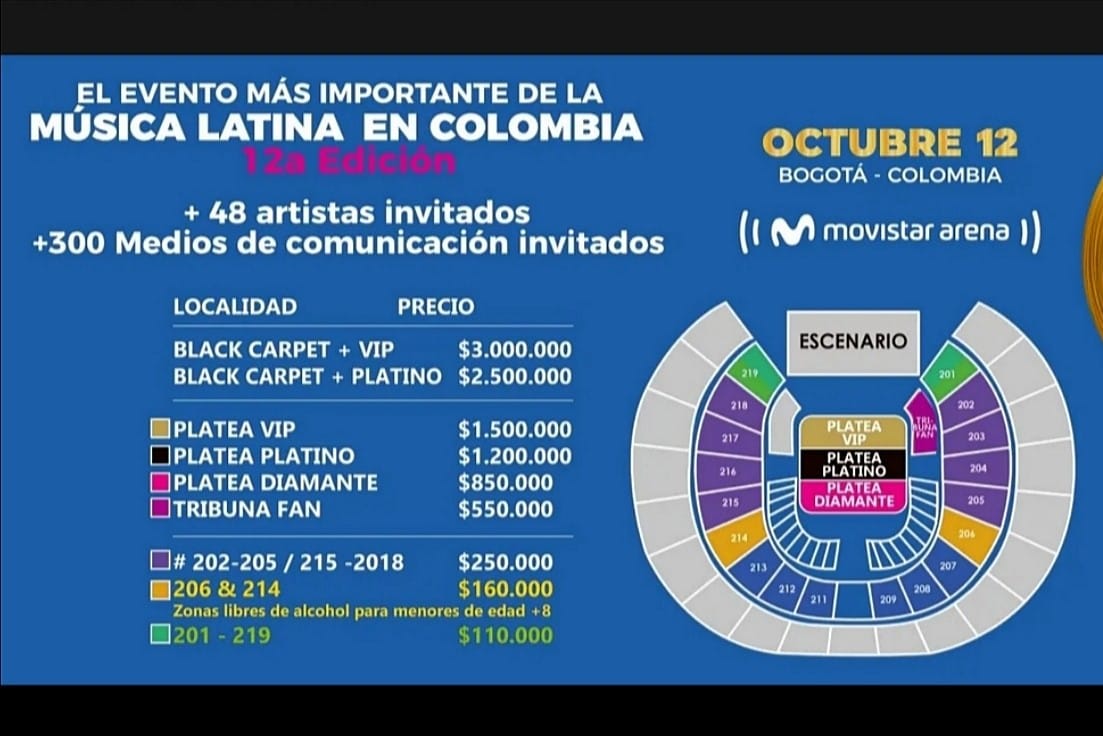 Latino Music Awards 2022 boletería