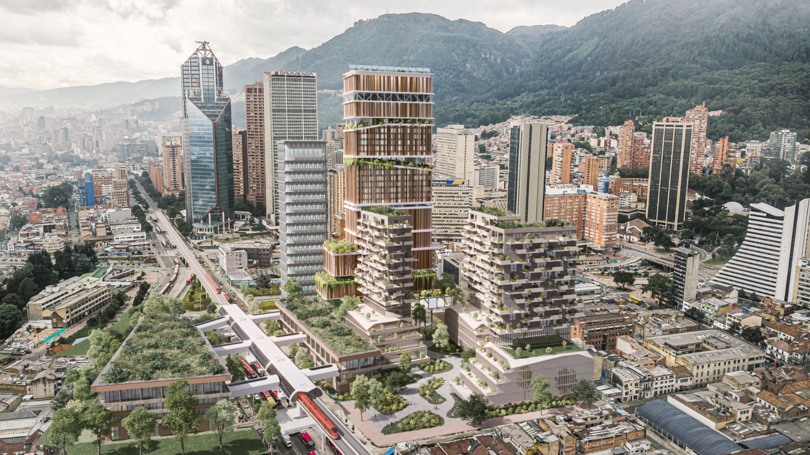 Proyección de vivienda y renovación urbana en el centro de Bogotá, alrededor de la estación central.
