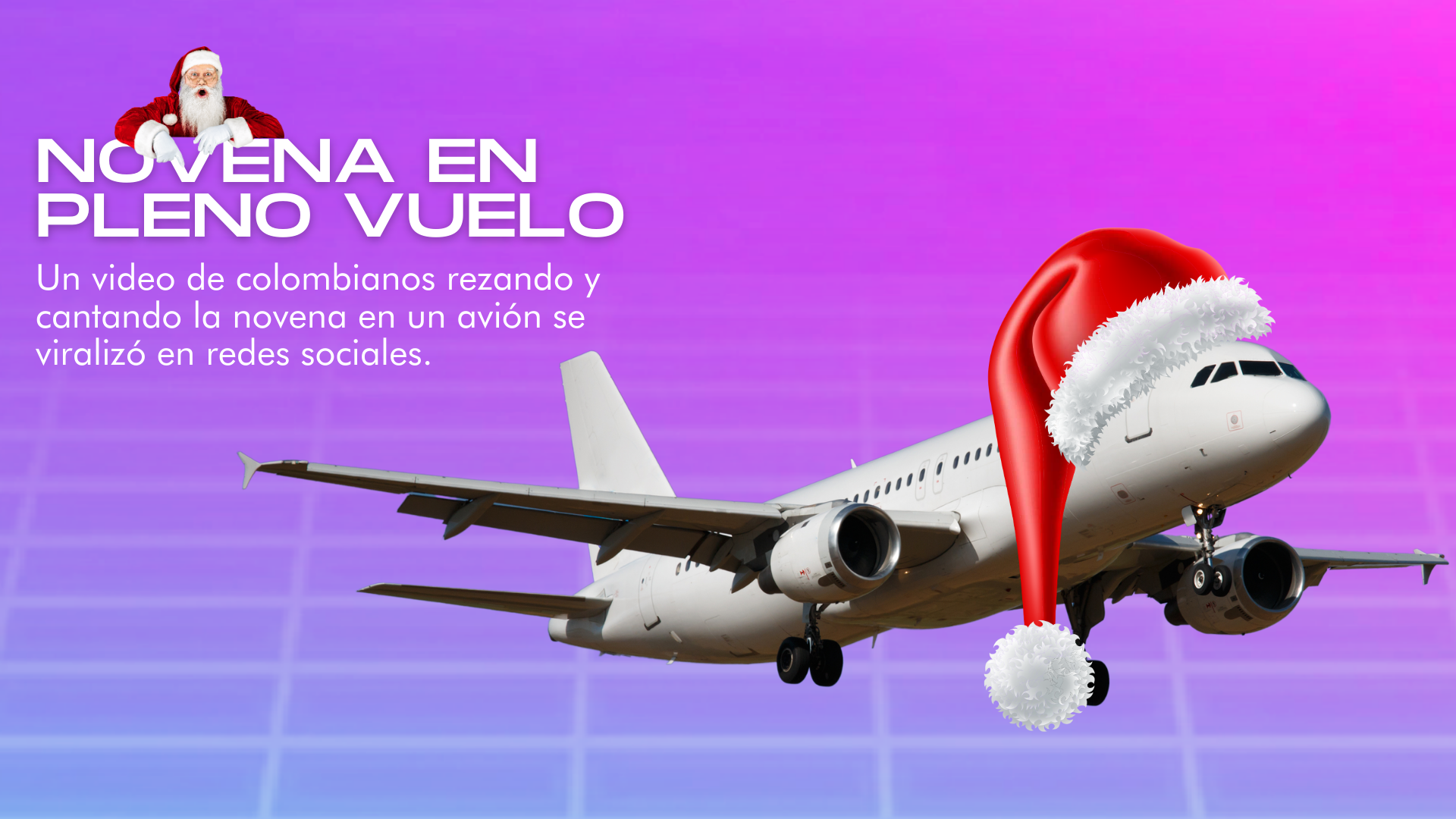 Un video de colombianos cantando y rezando la novena en un avión se viralizó en redes sociales.