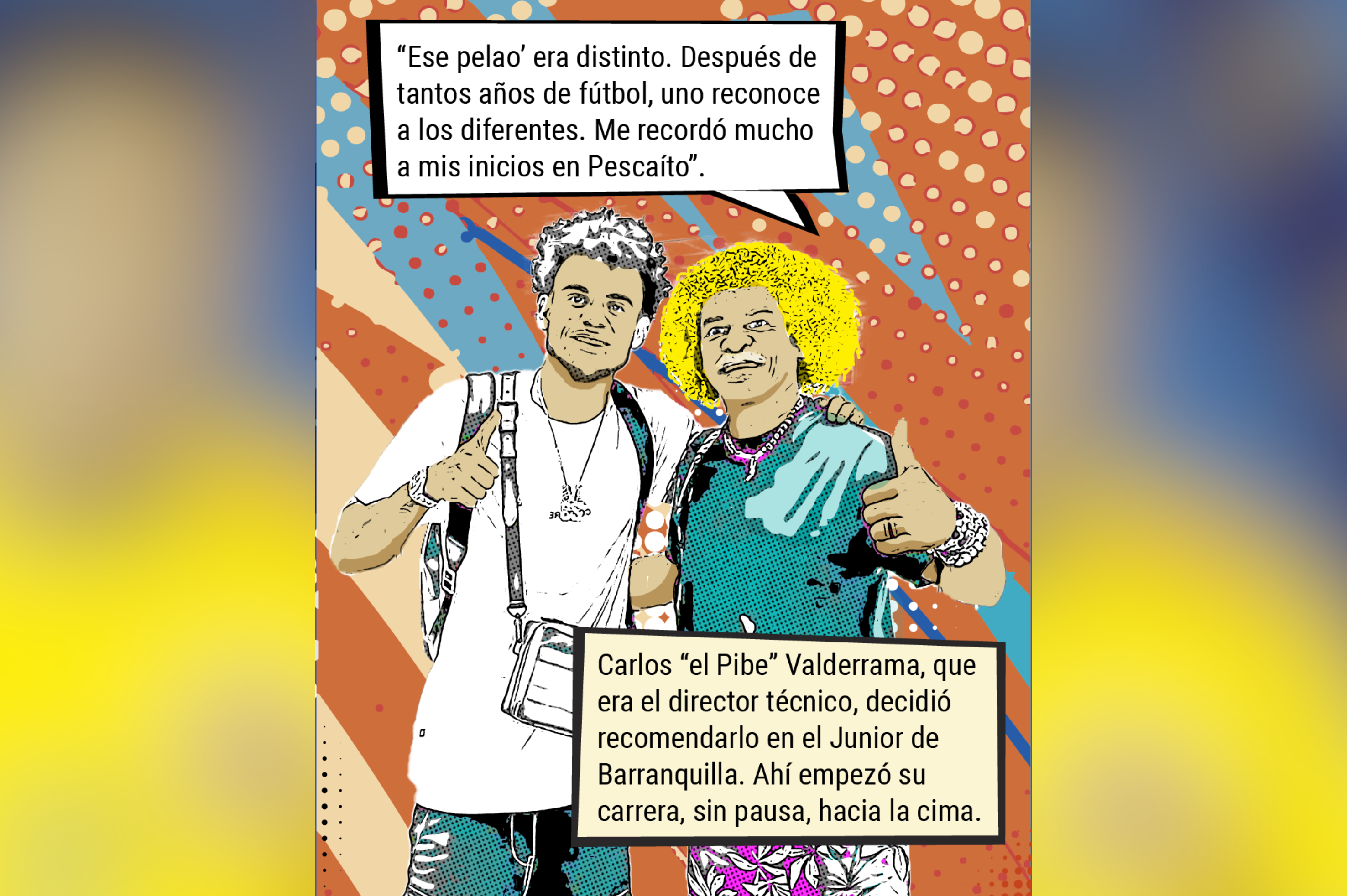 El cómic de Luis Díaz con la selección de Colombia, que busca el título de la Copa América 2024.