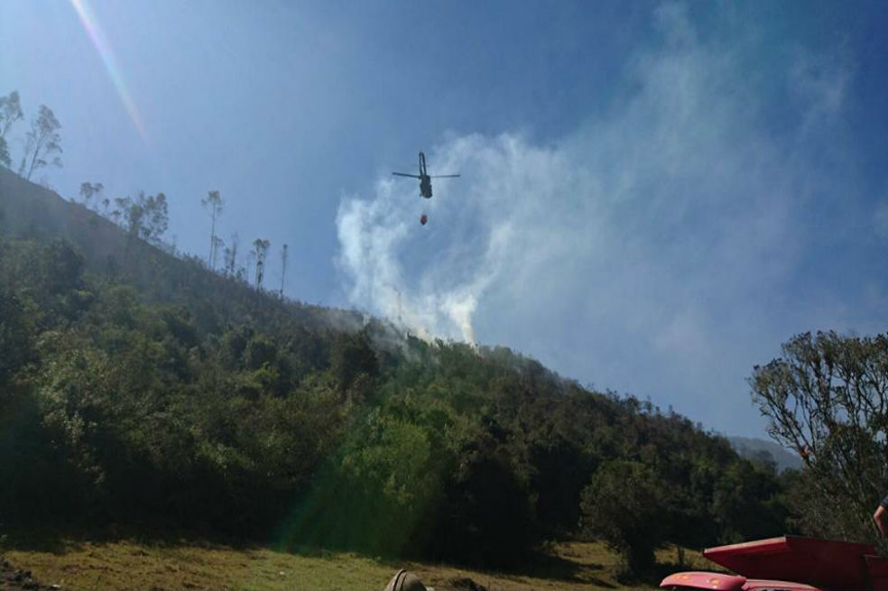 Incendio en Lenguazaque, Cundinamarca, está controlado en un 80%