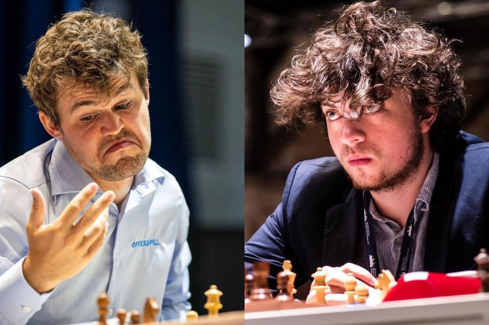 Magnus Carlsen y Hans Niemann.