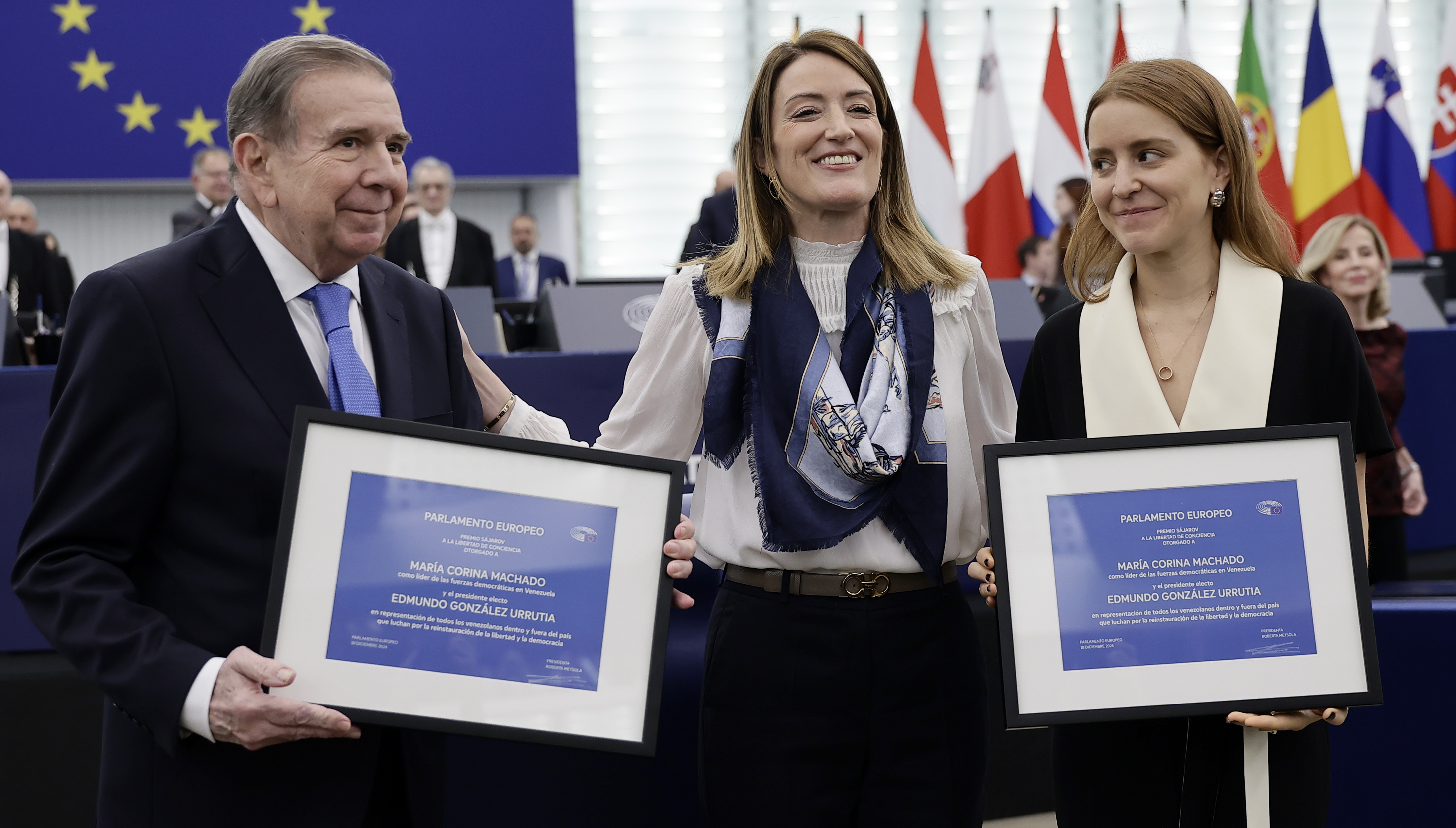 Edmundo González recibió el premio Sájarov: “Sabemos que esta lucha no es fácil”