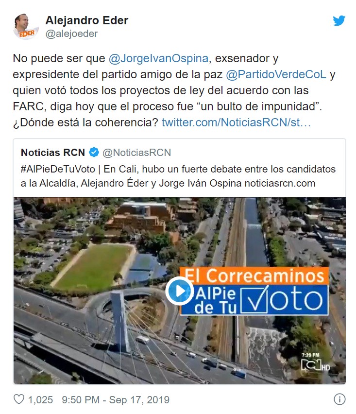 Ospina trató de tomarle ventaja al tono de la campaña con el anuncio de su huelga de hambre, que fue su trino más efectivo durante toda la contienda electoral.