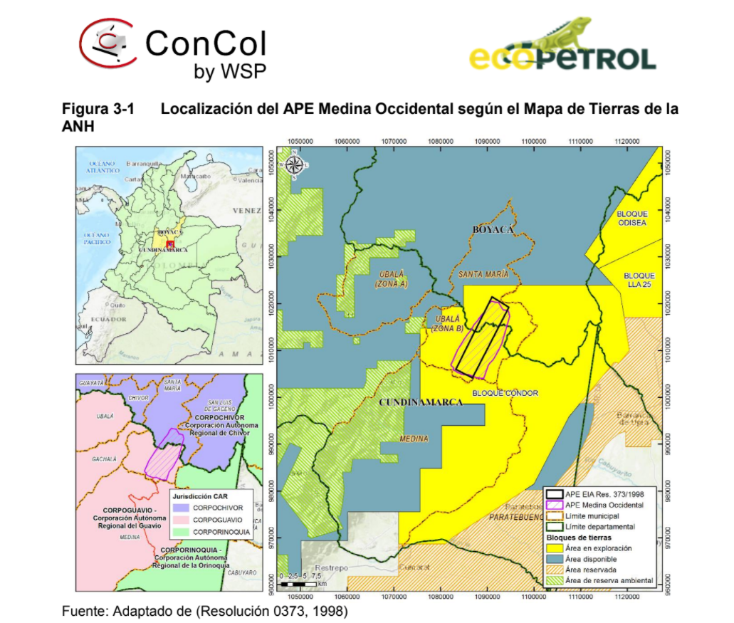 Mapa de la localización de la zona afectada.