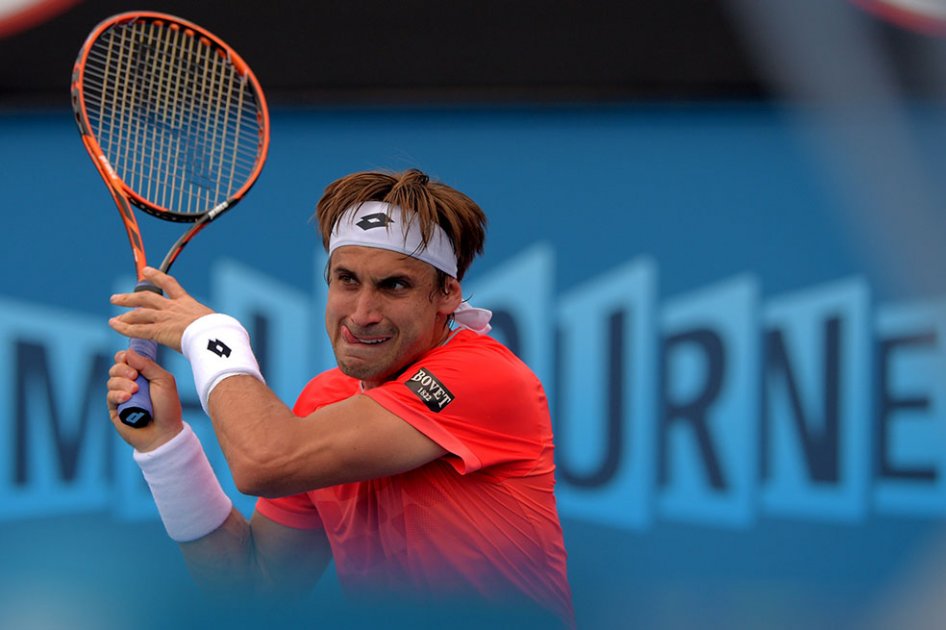 David Ferrer en su victoria ante Thomaz Bellucci en el Abierto de Australia. Foto: AFP