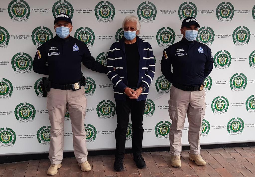 Carlos Mahecha Díaz fue detenido el 16 de febrero de 2021 en la mañana, con una circular roja de Interpol expedida con fines de extradición.