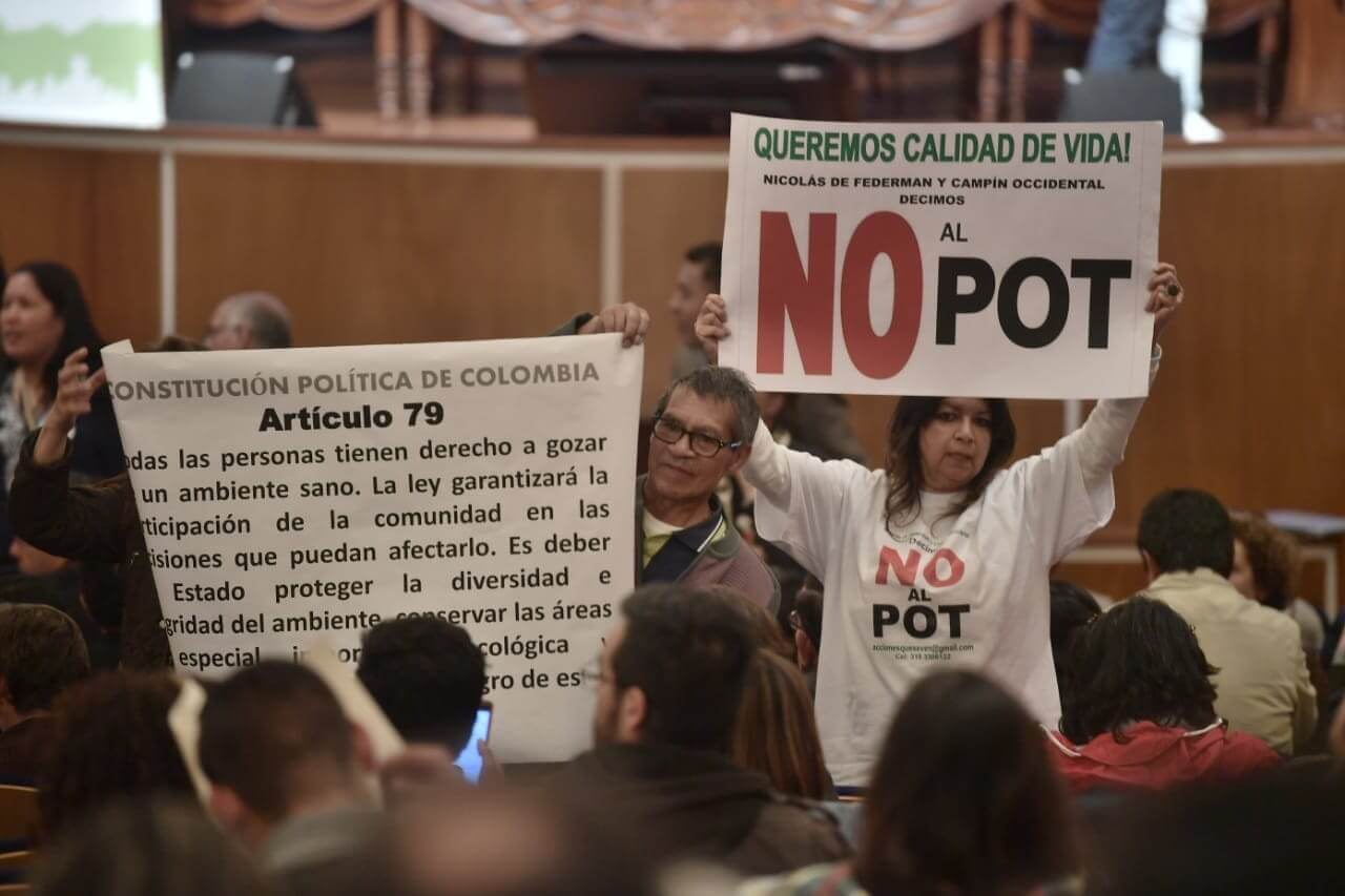 CTPD le pide al Concejo de Bogotá votar negativamente el POT de Peñalosa