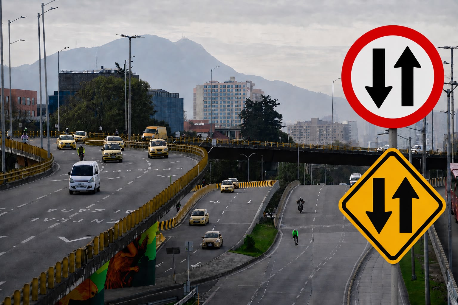 ¿Qué significa la señal de dos flechas en sentidos contrarios y qué se debe hacer al verla?