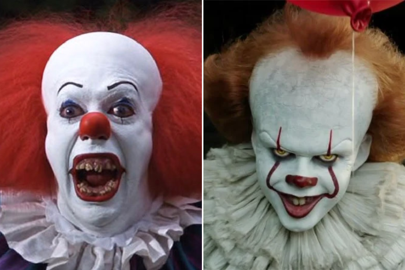 La primera versión de It (1990) contó con Tim Curry como Pennywise. En el remake de 2017, Bill Skarsgard fue quien le dio vida al payaso.