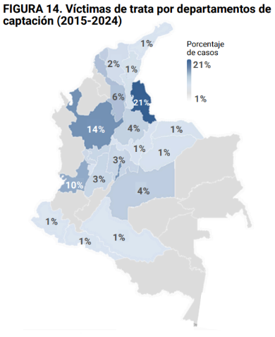 De acuerdo con las cifras, el departamento con mayor porcentaje de casos desde 2015 es Norte de Santander.