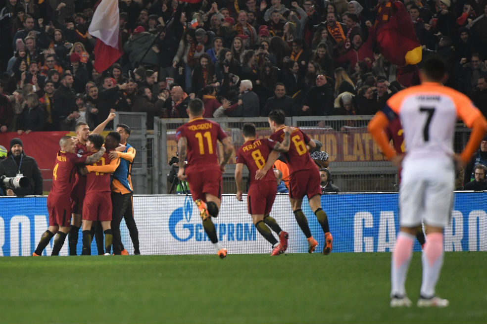Roma venció al Shakhtar Donetsk y clasificó a cuartos de la Champions