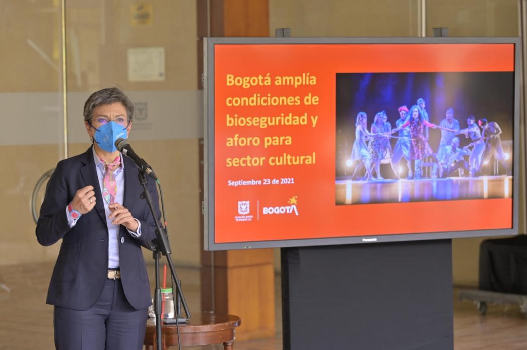 En Bogotá se aumentó al 75% el aforo para actividades de entretenimiento y cultura