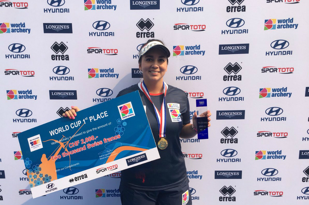 Sara López quedó campeona de la Copa Mundo de Tiro con Arco en Shanghái