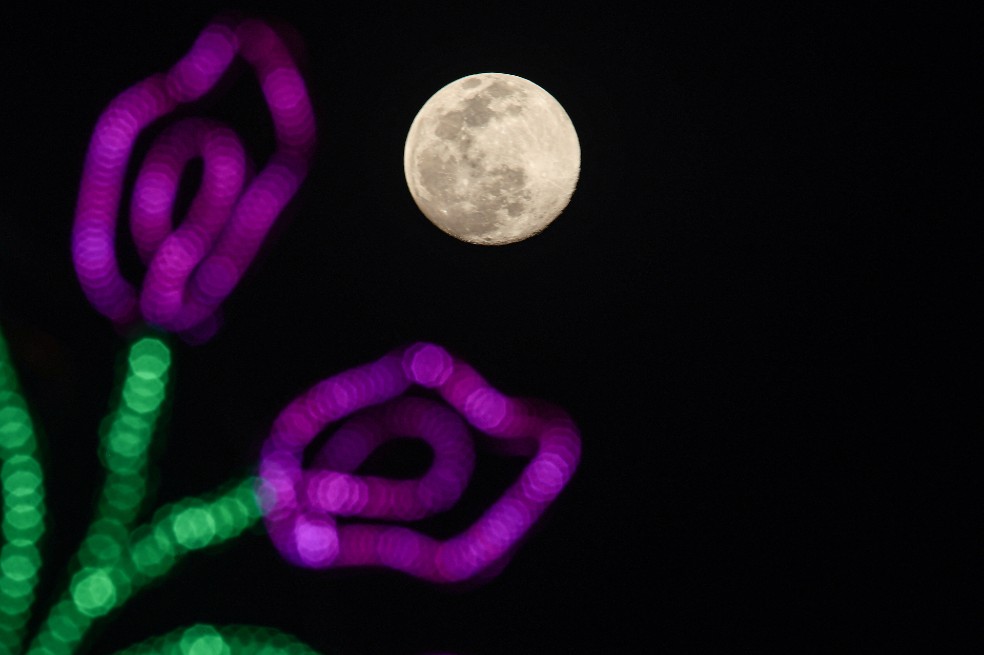 La "Luna de gusano" se observa en la ciudad de Nasiriyah, en la provincia de Dhi Qar, en el sur de Irak. Esta Luna coincidió con el inicio de la pascua para el judaísmo.