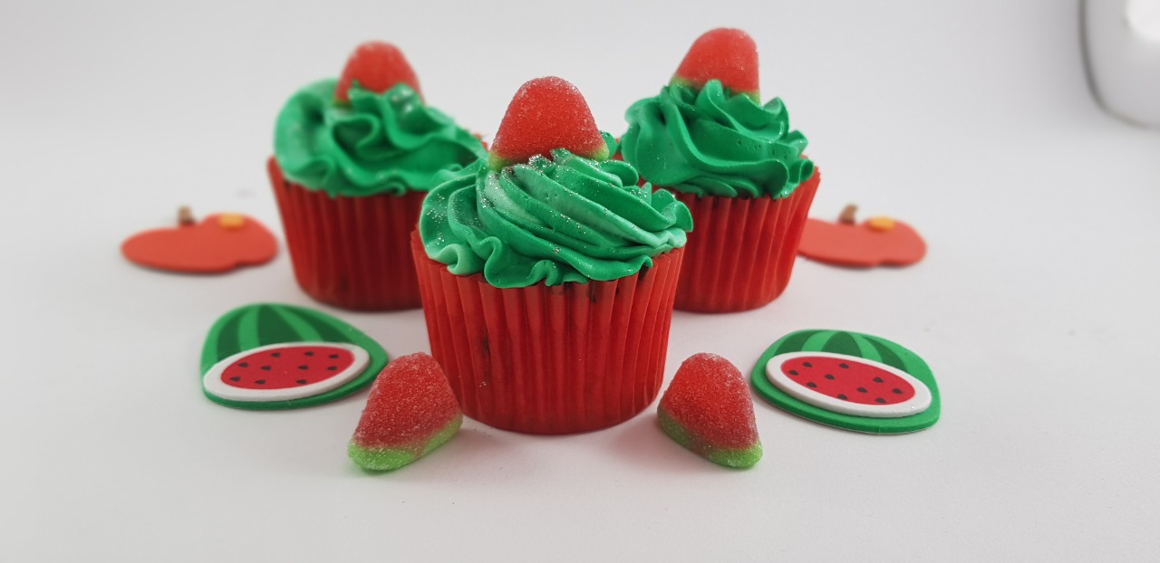 Cupcakes de sandia