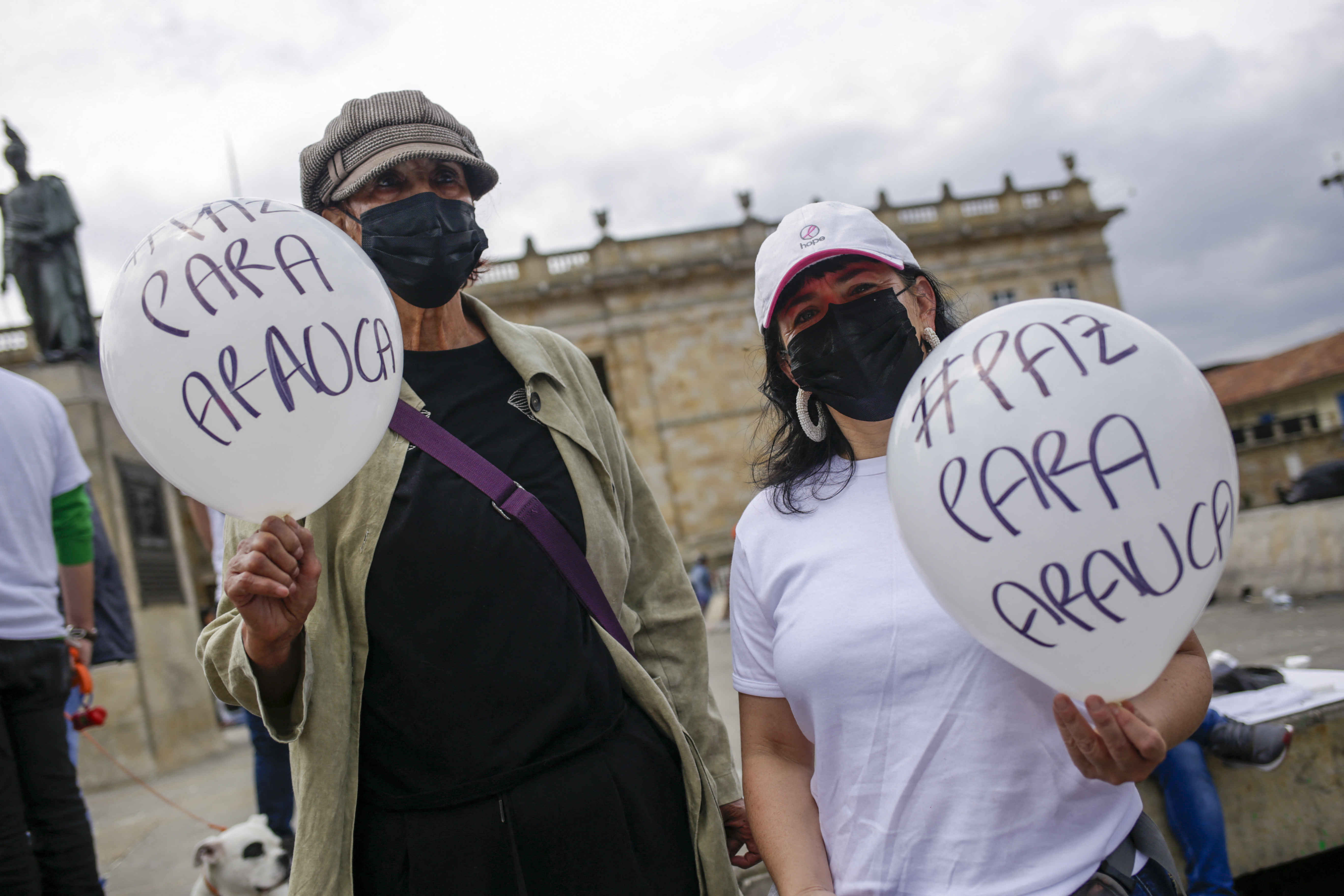 En imágenes: con plantón pidieron cese de la violencia en Arauca