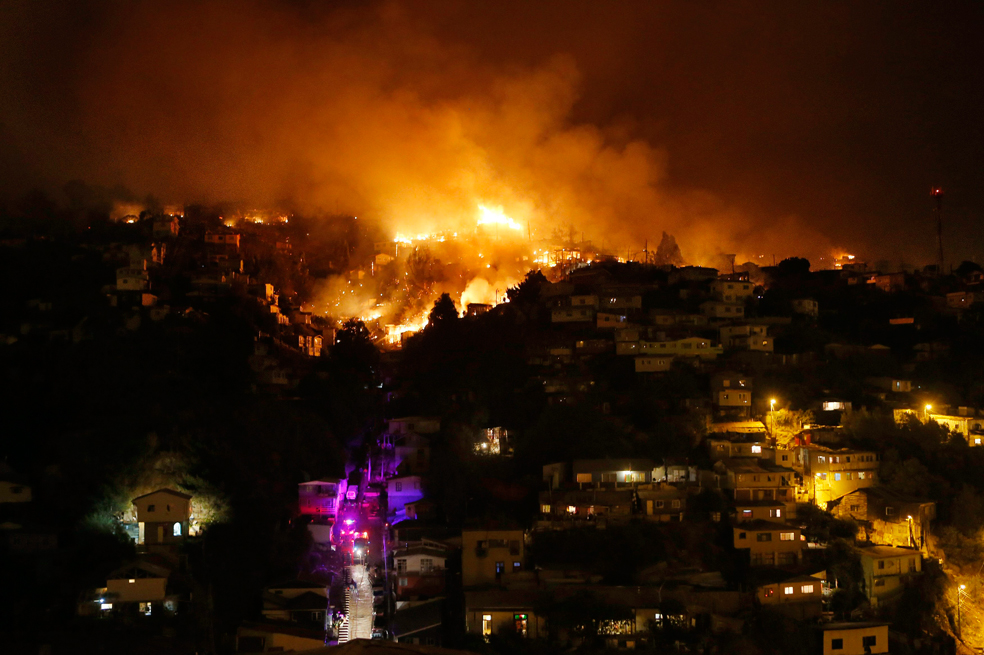 Las tristes imágenes de la tragedia en Valparaíso en Chile