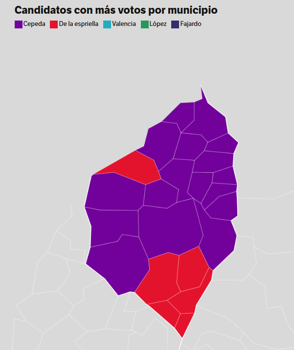 Mapa Atlántico votaciones 31 mayo 2026