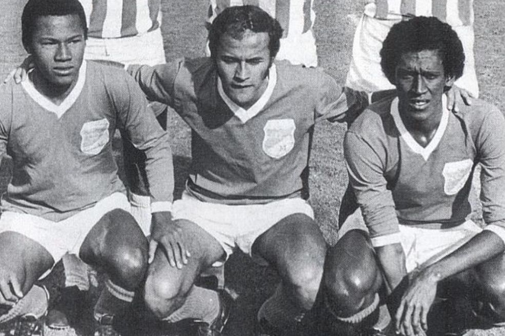 De izquierda a derecha, en Millonarios: Willington Ortíz, Alejandro Brand y Jaime Morón.