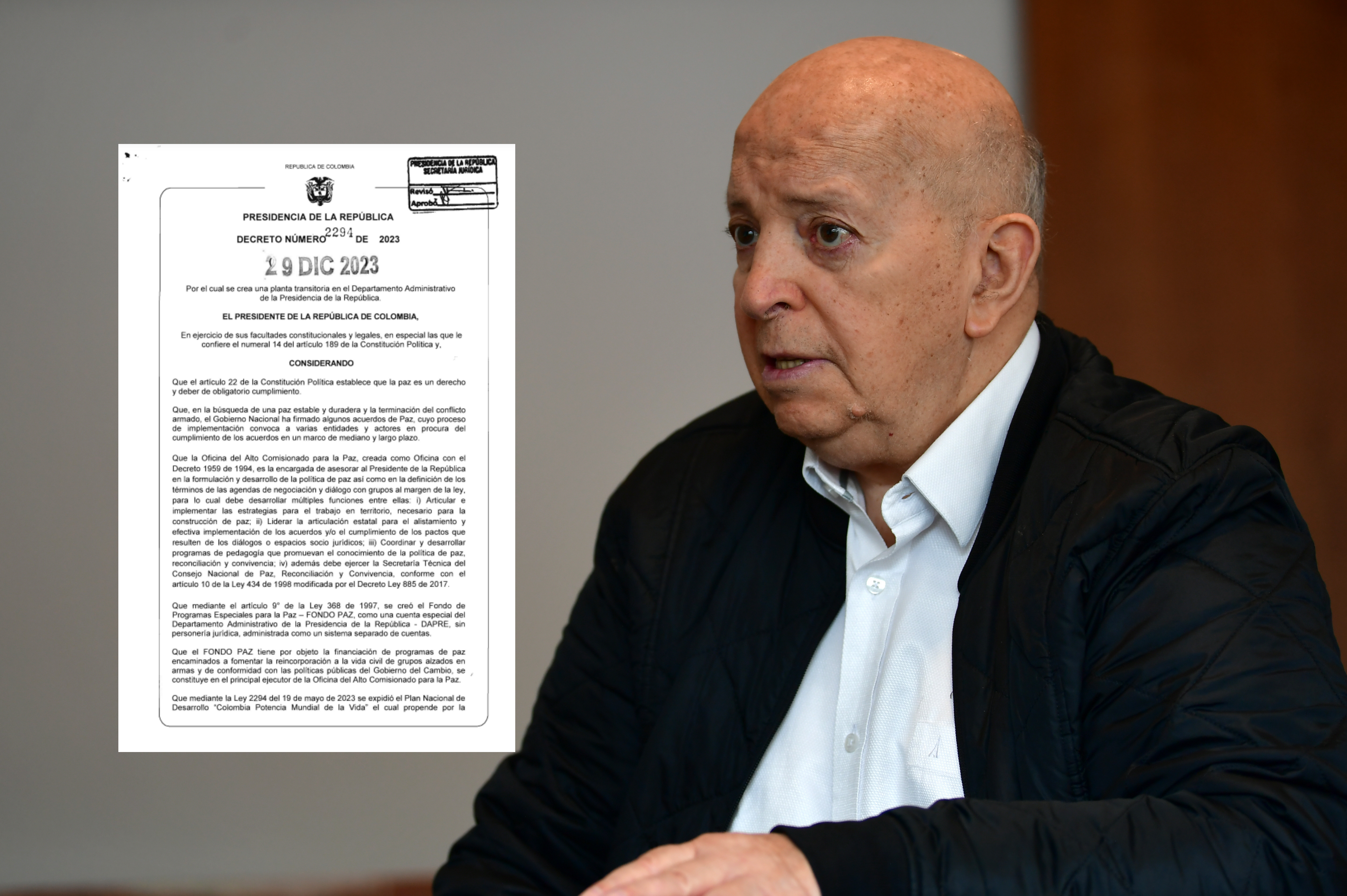 Los 136 cargos que creó Presidencia por decreto para el Alto Comisionado para la Paz