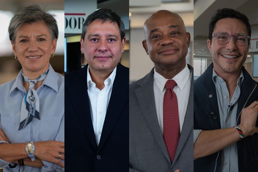 Claudia López, Mauricio Lizcano, Luis Gilberto Murillo y Carlos Caicedo asisten a debate presidencial realizado por El Espectador en la Feria del Libro.