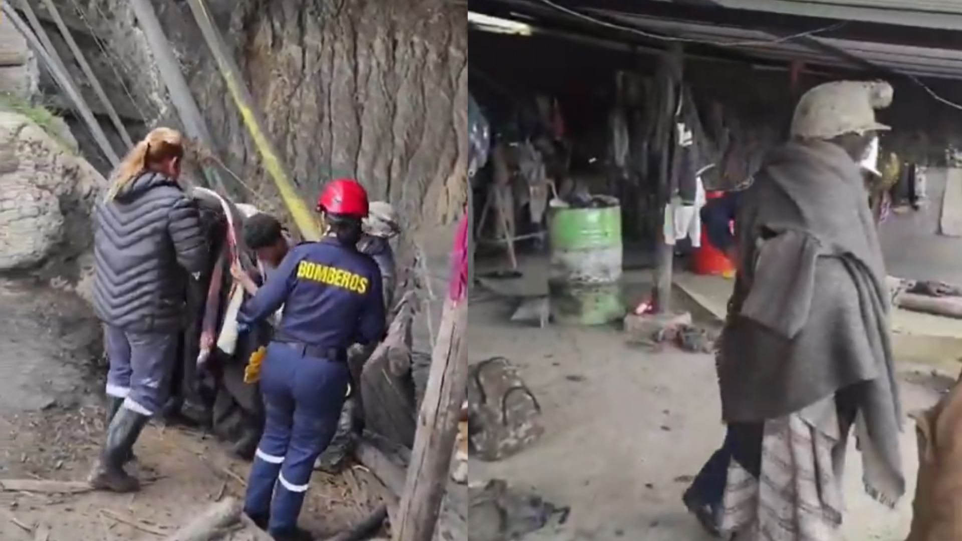 Rescatan con vida a mineros atrapados en socavón de Lenguazaque, Cundinamarca