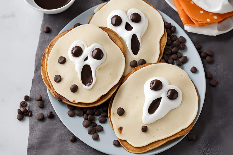 “Pancakes” fantasmales para sorprender a los más pequeños en Halloween