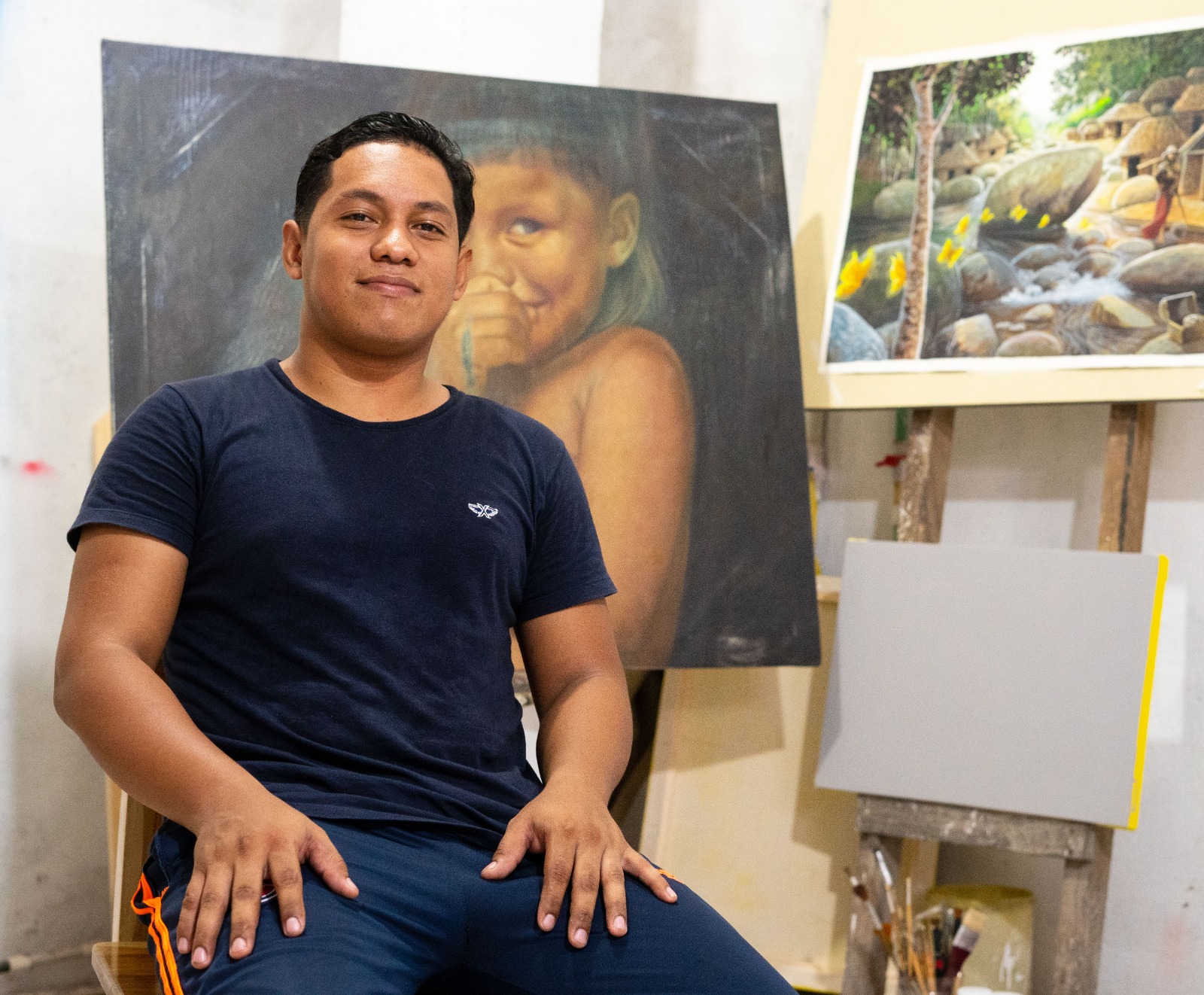 Melquin Merchán, artista nacido en Aracataca hace 27 años, retrata en sus obras el realismo mágico de esta región del que habló Gabo.