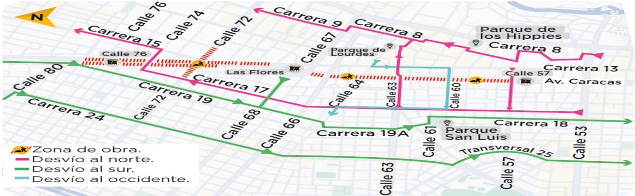 Estos son los desvíos autorizados para las obras de la calle 63.