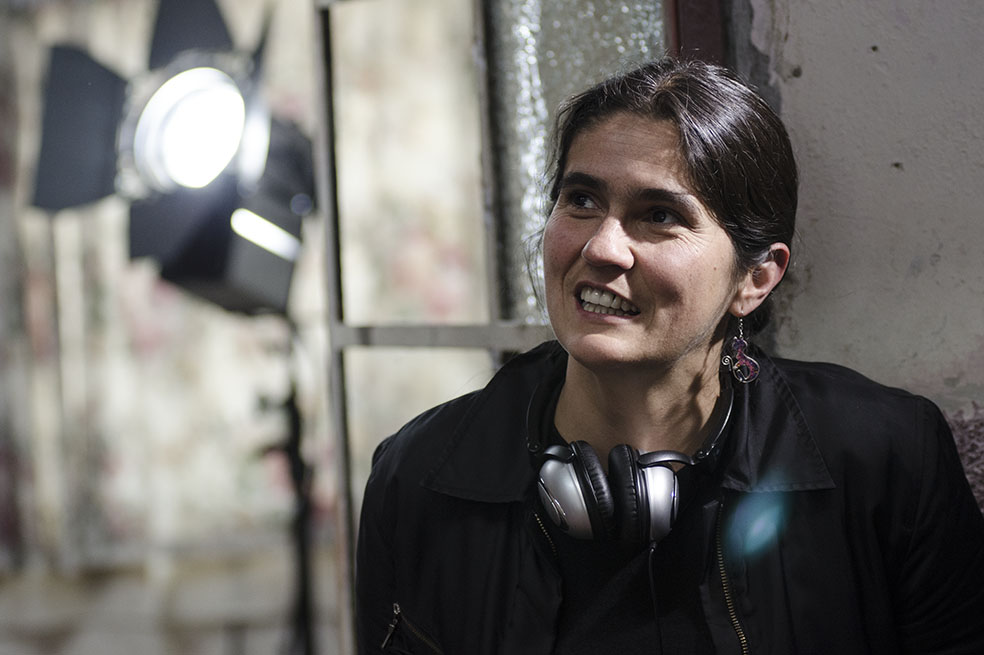 Libia Stella Gómez, durante el rodaje de la película, que cuenta con Deisy Marulanda como una de las protagonistas, y quien llegó gracias a la colaboración del festival Ojo al Sancocho. / Cortesía