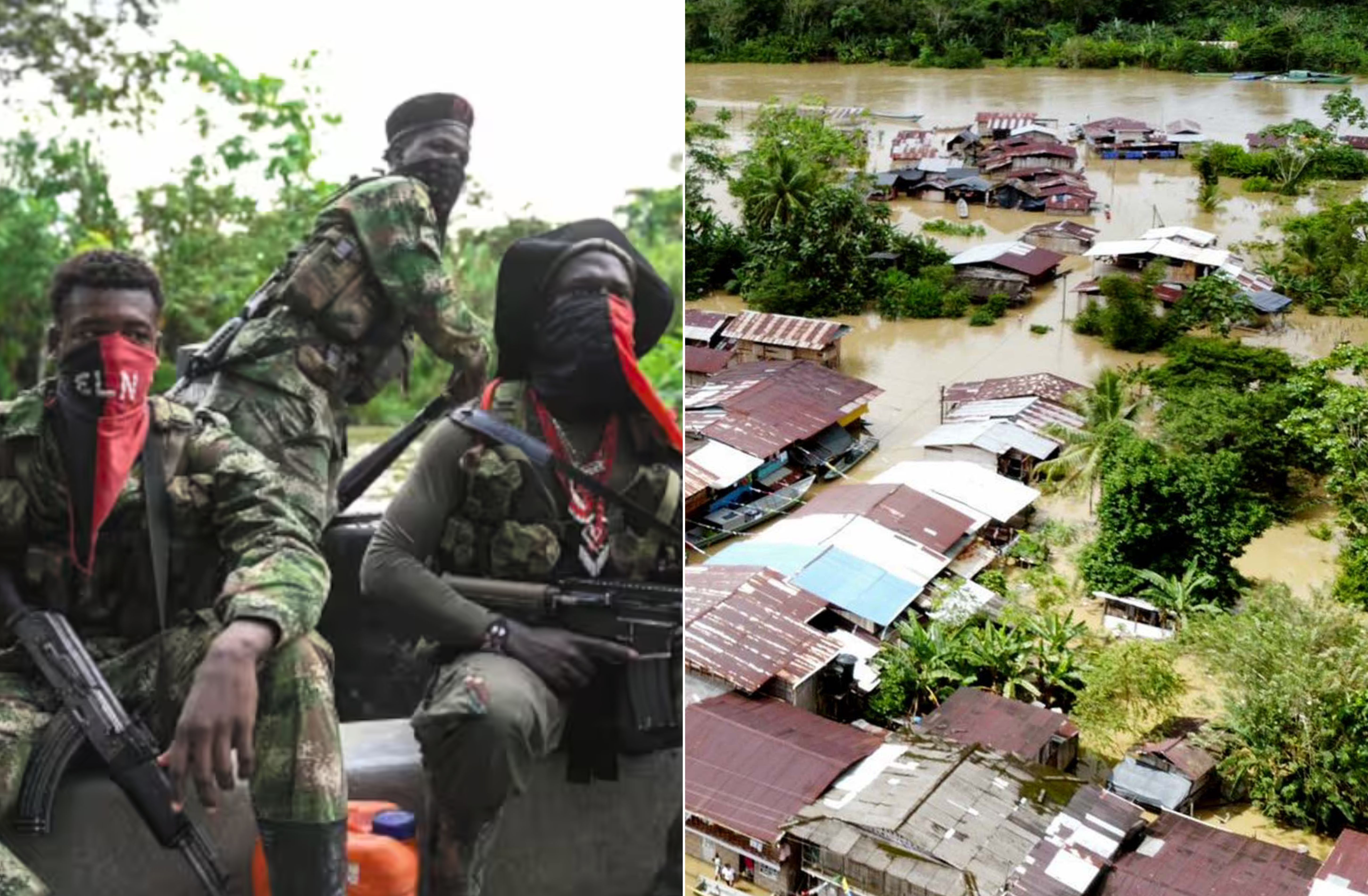 Así se vive el drama de las inundaciones y el violento paro armado de ELN en Chocó