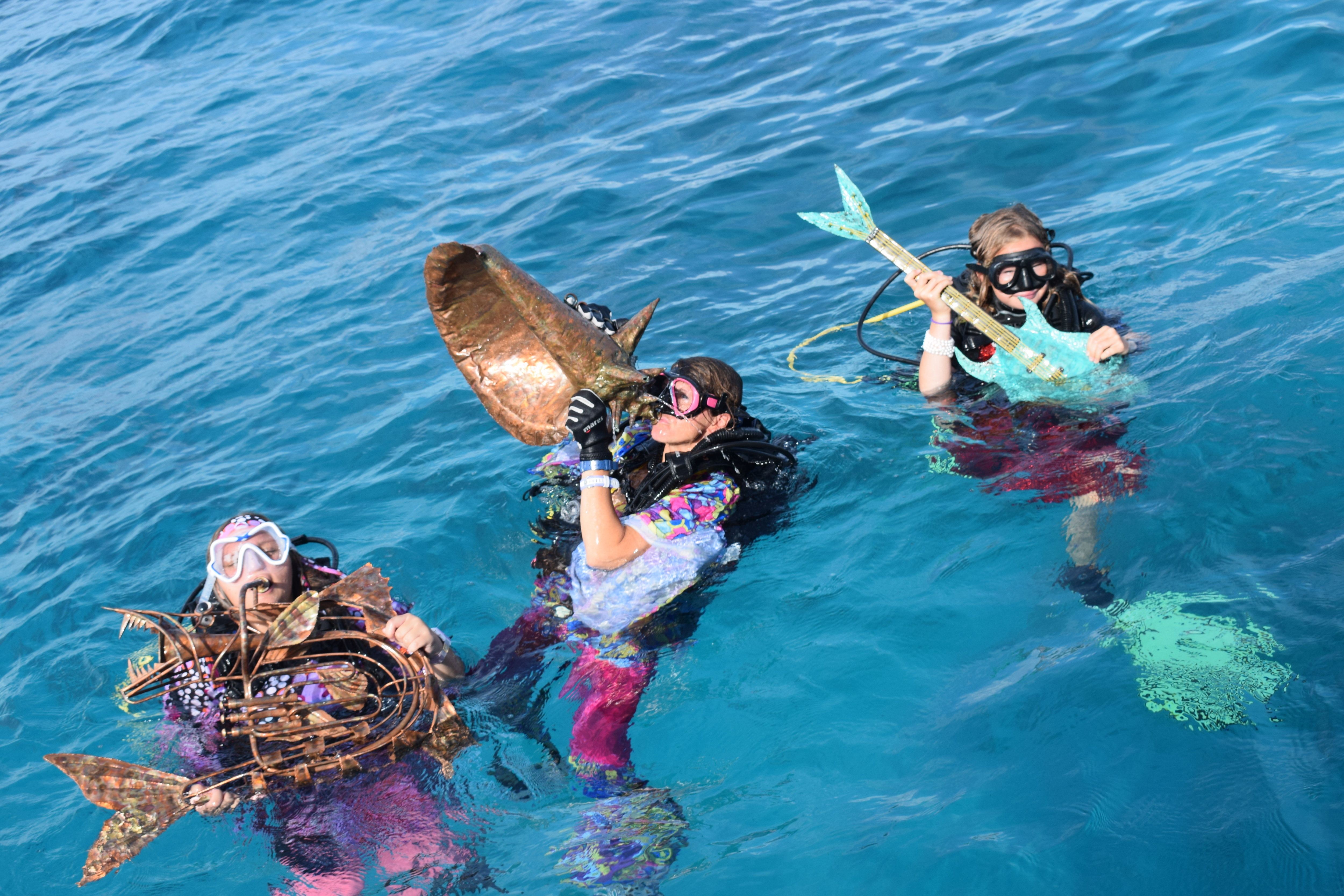 La música suena bajo el mar en uno de los mayores arrecifes de coral