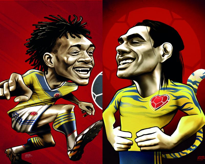 Teo, Cuadrado, Jackson y Falcao como nunca los habías visto