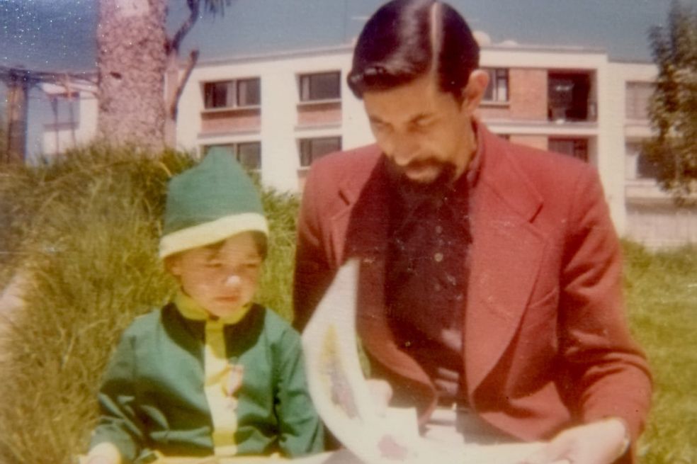 Recuerdos de padres e hijo: José Luis Díaz-Granados y Federico Díaz-Granados.