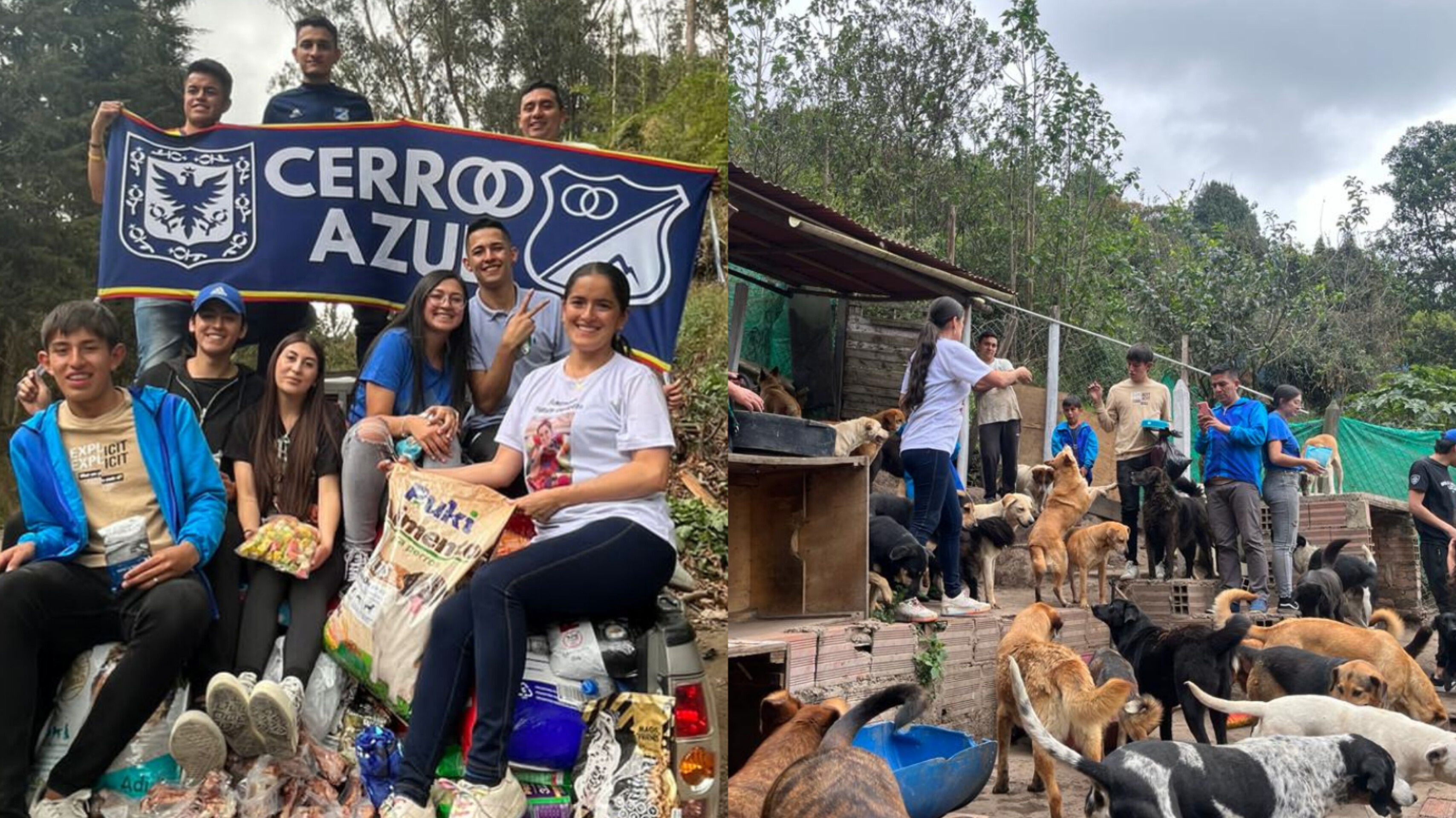 El emotivo gesto de unos hinchas de Millonarios con una fundación de animales